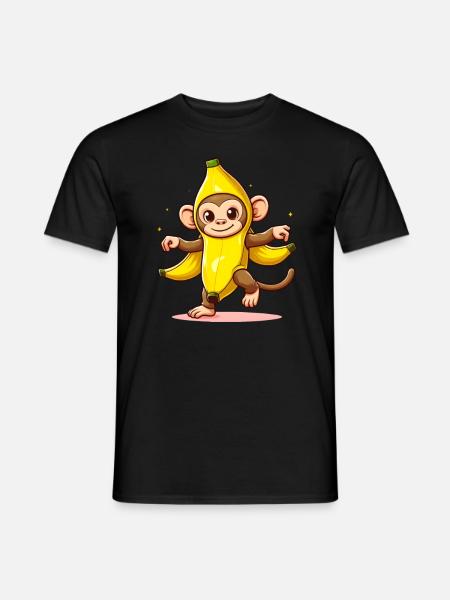 Banana Monkey - Men's T-Shirt - black