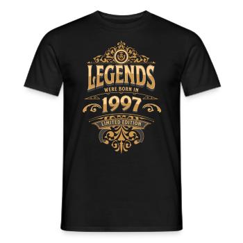 1997 Legende Geburtstag 1997 Geburtsjahr - Männer T-Shirt - Schwarz - Vorne - AI Model Male 178 light (178cm)
