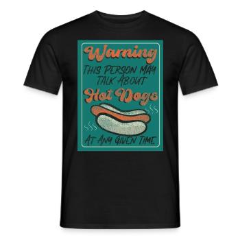 Hot Dog Adulte Vintage Rétro - T-shirt homme - noir - Devant - AI Model Male 178 light (178cm)