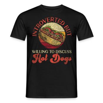 Hot Dog Adulte Rétro Vintage - T-shirt homme - noir - Devant - AI Model Male 178 light (178cm)