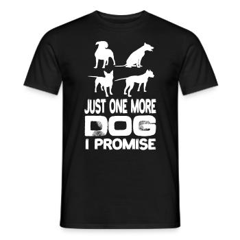Juste un chien de plus que je promets aux chiens Chien de compagnie - T-shirt homme - noir - Devant - AI Model Male 178 light (178cm)