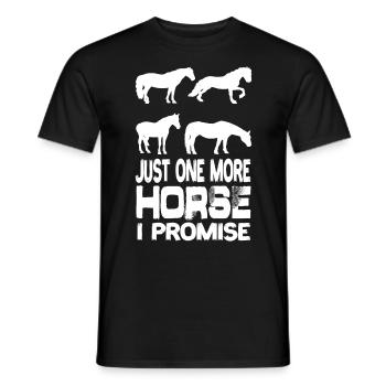 Juste un cheval de plus que je promets Cheval équestre - T-shirt homme - noir - Devant - AI Model Male 178 light (178cm)