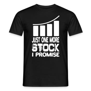 Juste une action de plus que je promets Actifs boursiers - T-shirt homme - noir - Devant - AI Model Male 178 light (178cm)