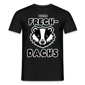 lustiges echter Frechdachs Design - Männer T-Shirt - Schwarz - Vorne - AI Model Male 178 light (178cm)
