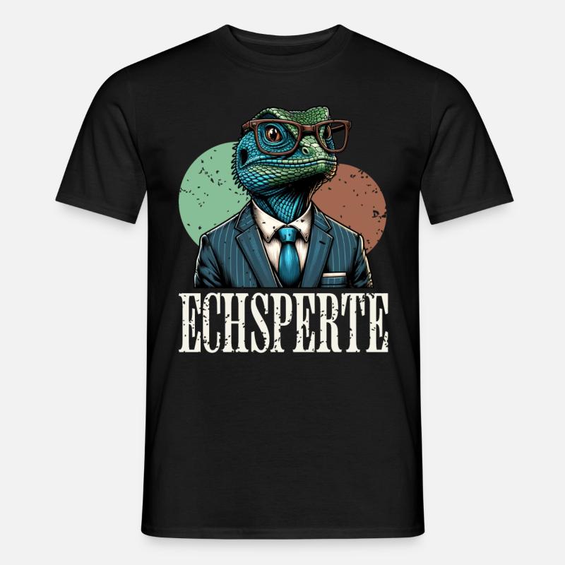 Echsperte - Männer T-Shirt - Schwarz
