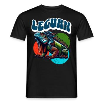 Leguan - Männer T-Shirt - Schwarz - Vorne - AI Model Male 178 light (178cm)