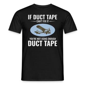 Flugzeugmechaniker Luftfahrtwartung Klebeband - Männer T-Shirt - Schwarz - Vorne - AI Model Male 178 light (178cm)