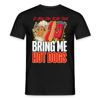 Hot Dog Adulte Si vous pouvez lire ceci - T-shirt homme - noir - Devant - AI Model Male 178 light (178cm)