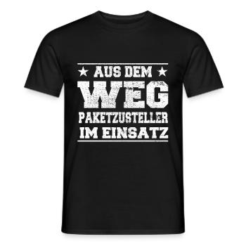 Aus dem Weg Paketzusteller im Einsatz Design - Männer T-Shirt - Schwarz - Vorne - AI Model Male 178 light (178cm)