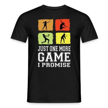 Just One More Game I Promise Volleyball Women - Men's T-Shirt - black - Front - AI Model Male 178 light (178cm)