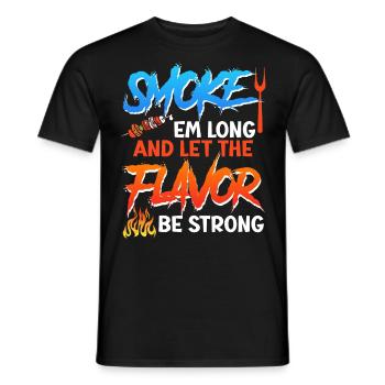 Grillfeier FUMEZ-LES LONGTEMPS, LAISSEZ LA SAVEUR ÊTRE FORTE - T-shirt homme - noir - Devant - AI Model Male 178 light (178cm)