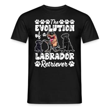 Hundebesitzer DIE EVOLUTION EINES LABRADOR - Männer T-Shirt - Schwarz - Vorne - AI Model Male 178 light (178cm)