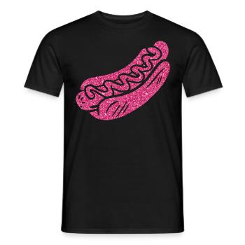 Hot Dog Adult Pink Diamonds - Männer T-Shirt - Schwarz - Vorne - AI Model Male 178 light (178cm)