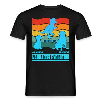 Labrador Besitzer LABRADOR EVOLUTION Lustiges - Männer T-Shirt - Schwarz - Vorne - AI Model Male 178 light (178cm)