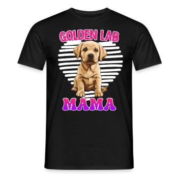 Golden Labrador Maman Golden Lab Maman Labrador - T-shirt homme - noir - Devant - AI Model Male 178 light (178cm)