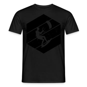 Kitesurf Kitesurf Kite Femmes Kitesurfeur - T-shirt homme - noir - Devant - AI Model Male 178 light (178cm)