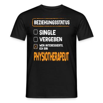 Kinésithérapeute Statut relationnel Physiothérapie - T-shirt homme - noir - Devant - AI Model Male 178 light (178cm)