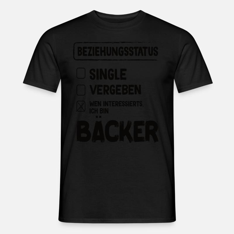 Bäcker Beziehungsstatus Back Backwaren Backen - Männer T-Shirt - Schwarz