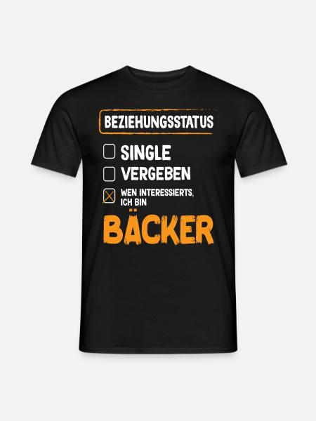 Bäcker Beziehungsstatus Back Backwaren Backen - Männer T-Shirt - Schwarz
