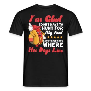 Hot Dog Adult I'm Glad I Don't - Men's T-Shirt - black - Front - AI Model Male 178 light (178cm)