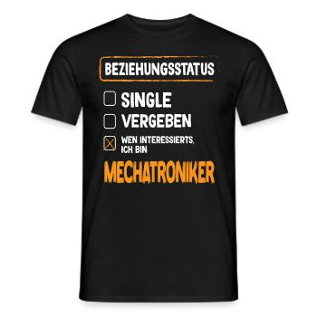 Mechatroniker Beziehungsstatus Mechatroniker - Männer T-Shirt - Schwarz - Vorne - AI Model Male 178 light (178cm)