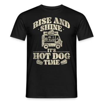 Hot Dog Adulte Vintage Rise Et - T-shirt homme - noir - Devant - AI Model Male 178 light (178cm)