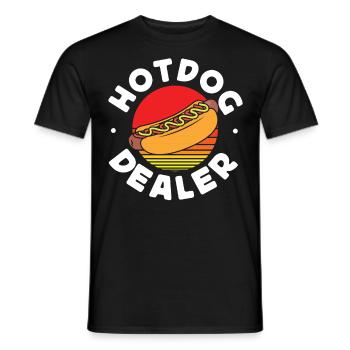 Hot Dog Adult Retro Hot Dog Dealer - Männer T-Shirt - Schwarz - Vorne - AI Model Male 178 light (178cm)