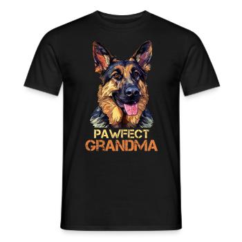 Berger Allemand PAWFECT GRANDMA Drôle - T-shirt homme - noir - Devant - AI Model Male 178 light (178cm)