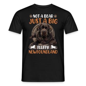 Neufundländer Hund KEIN BÄR NUR EIN GROßER - Männer T-Shirt - Schwarz - Vorne - AI Model Male 178 light (178cm)