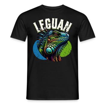 Leguan - Männer T-Shirt - Schwarz - Vorne - AI Model Male 178 light (178cm)