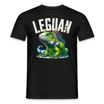 Leguan - Männer T-Shirt - Schwarz - Vorne - AI Model Male 178 light (178cm)