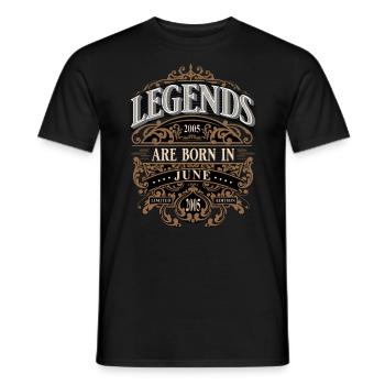 2005 Juin Naissance Année de naissance - T-shirt homme - noir - Devant - AI Model Male 178 light (178cm)