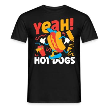 Hot Dog Adult Yeah! Hot Dogs - Männer T-Shirt - Schwarz - Vorne - AI Model Male 178 light (178cm)