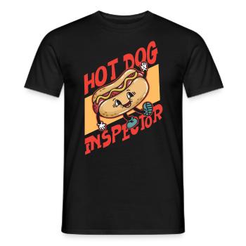 Hot Dog Adult Hot Dog Inspector - Männer T-Shirt - Schwarz - Vorne - AI Model Male 178 light (178cm)