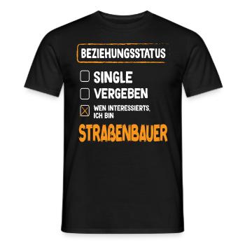 Road Builder Relationship Status Road Construction Occupation - Men's T-Shirt - black - Front - AI Model Male 178 light (178cm)
