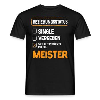 Statut de la relation maîtresse Maître métier - T-shirt homme - noir - Devant - AI Model Male 178 light (178cm)
