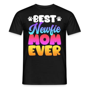 Neufundländer BEST NEWFIE MOM EVER Neufundländer - Männer T-Shirt - Schwarz - Vorne - AI Model Male 178 light (178cm)
