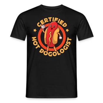 Hot Dog Adult Certified Hot - Männer T-Shirt - Schwarz - Vorne - AI Model Male 178 light (178cm)