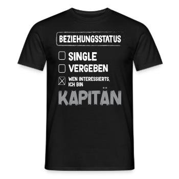 Kapitän Beziehungsstatus Kapitän Boot Segeln - Männer T-Shirt - Schwarz - Vorne - AI Model Male 178 light (178cm)