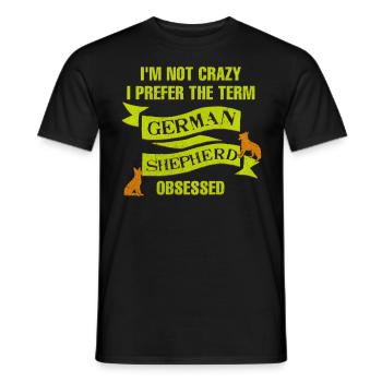 Berger allemand JE NE SUIS PAS FOU ALLEMAND - T-shirt homme - noir - Devant - AI Model Male 178 light (178cm)