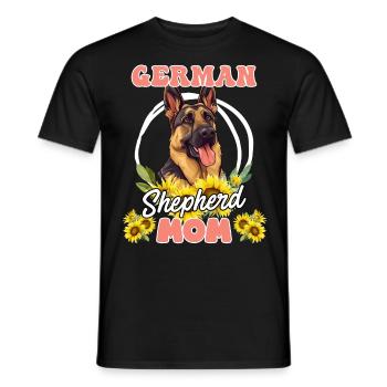 MAMAN BERGER ALLEMAND Deutscher Schäferhund - T-shirt homme - noir - Devant - AI Model Male 178 light (178cm)