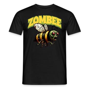 Zombie Bee Zombee - Men's T-Shirt - black - Front - AI Model Male 178 light (178cm)