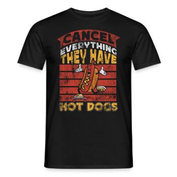 Hot Dog Adulte Vintage Annuler - T-shirt homme - noir - Devant - AI Model Male 178 light (178cm)
