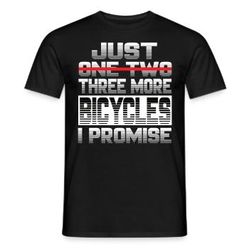 Juste un vélo de plus que je promets vélo de route - T-shirt homme - noir - Devant - AI Model Male 178 light (178cm)