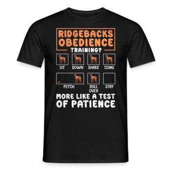 ENTRAÎNEMENT D’OBÉISSANCE DE RIDGEBACK Plaisir - T-shirt homme - noir - Devant - AI Model Male 178 light (178cm)