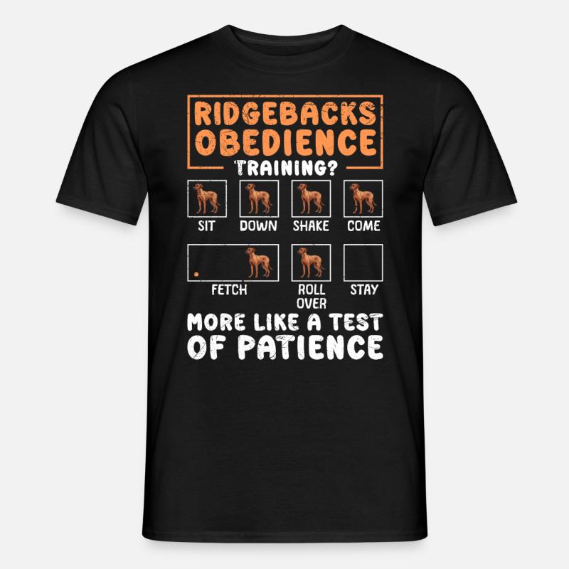 RIDGEBACK'S OBEDIENCE TRAINING Fun - Men's T-Shirt - black