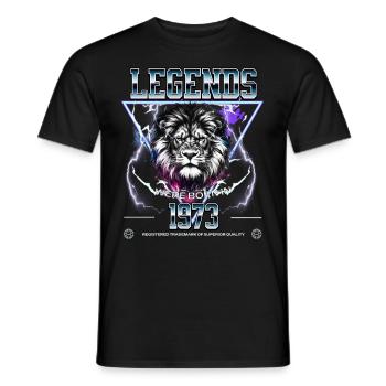 1973 Geburtstag Geburtsjahr Löwe - Männer T-Shirt - Schwarz - Vorne - AI Model Male 178 light (178cm)