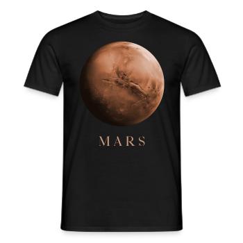 Mars Planet Astrophysics Cosmology Space - Men's T-Shirt - black - Front - AI Model Male 178 light (178cm)