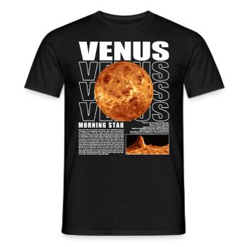 Venus Planet Space Cosmology Astronomy - Men's T-Shirt - black - Front - AI Model Male 178 light (178cm)
