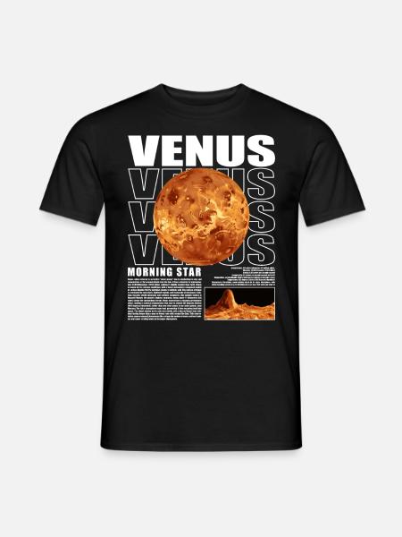 Venus Planet Weltraum Kosmologie Astronomie - Männer T-Shirt - Schwarz
